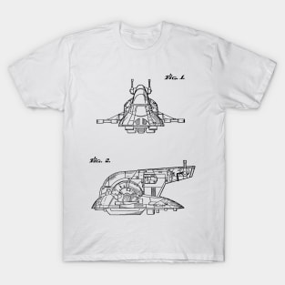 Toy Space Vehicle Vintage Patent Hand Drawing T-Shirt